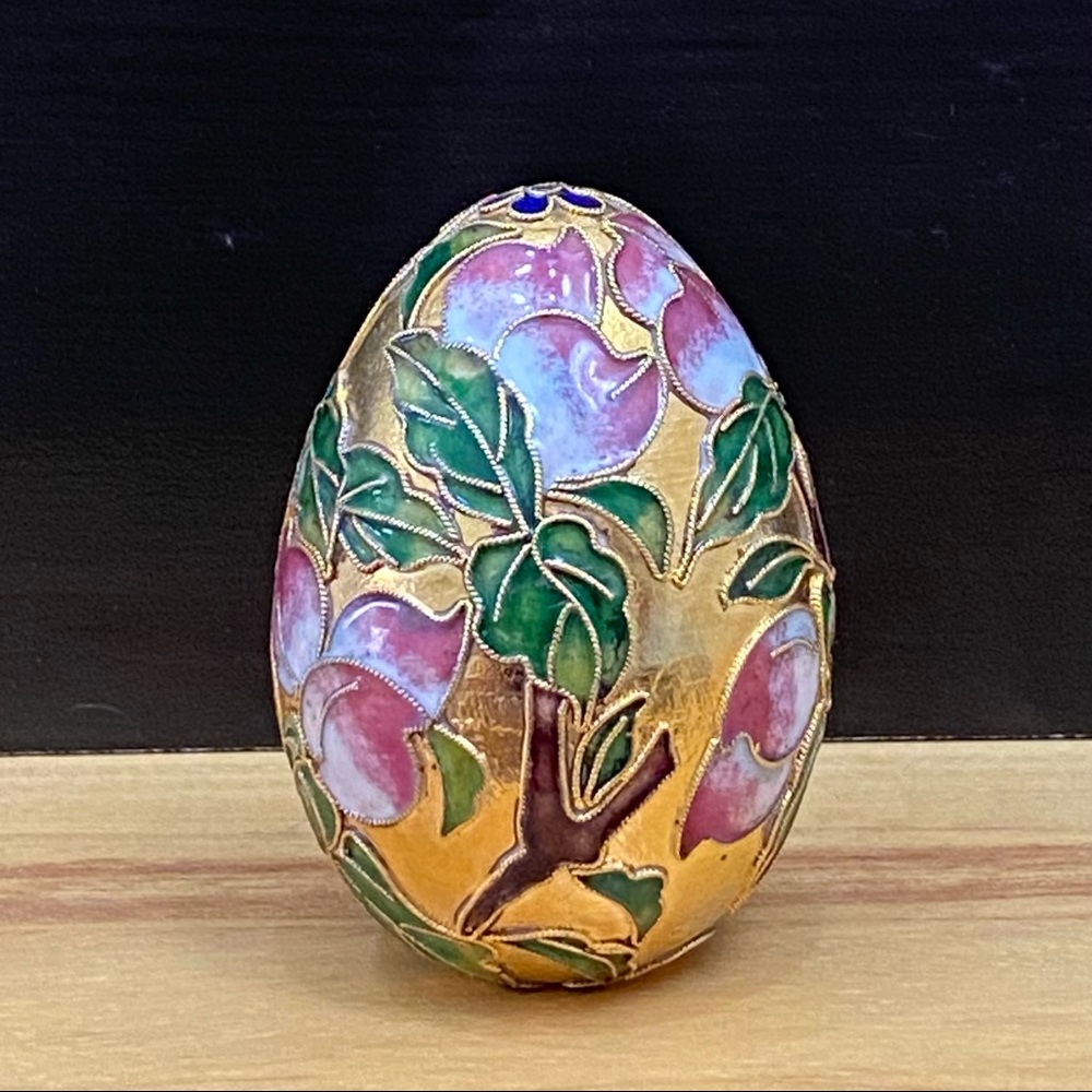 Vintage Cloisonné Easter Egg Decor